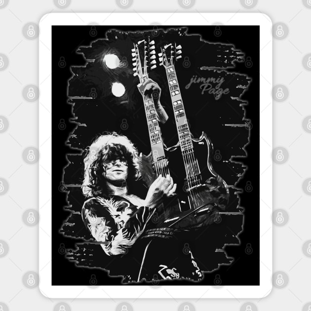 Jimmy page \ Poster Art Magnet by Nana On Here